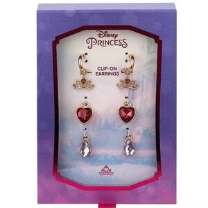 Disney Kid's Princess Aurora Multicolor Mix and Match Removable Clip Earring Set